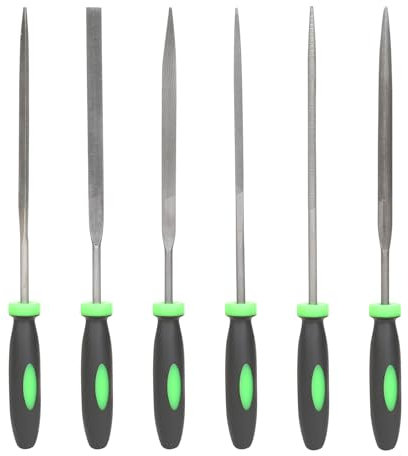 Metal File Needle File Set for Steel Small Wood File Round and Flat Files with Soft Handle for Jewel Metal Glass Plastic Wood Leather Carving Craft