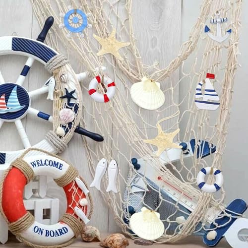 Sirena bajo el mar Fiesta Decorativa Red de Pesca náutica 1m*2m con Conchas