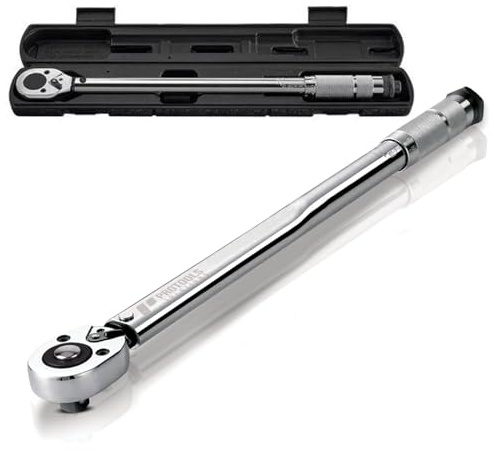 PROTOOLS SOLUTIONS 2-Piece Torque Wrench Set – 1/4-Inch Drive, 5–25 Nm, Click Type – Professional Precision Tool with Durable Case for Cars, Bikes, and DIY Mechanics