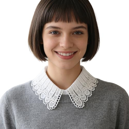 BEoneBEwin Cute Fake Collar Detachable Dickey Collar Blouse Half Shirts Peter Pan Collar for Women & Girls