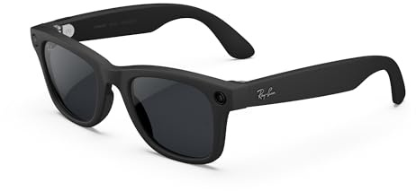 Ray-Ban Meta (Gen 2), Wayfarer, Matte Black | Smart AI Glasses for Men, Women — 2x Battery Life — 3K Ultra HD Resolution — 12 MP Ultra-Wide Camera, Audio, Video — Transitions® Grey Lenses