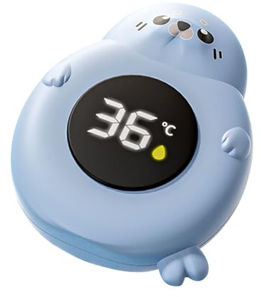 Babybad Thermometer, Badewanne Thermometer Baby mit LED -Anzeige, schwimmende Happy Dichtbadeshermometer für Babys Sicherheit, süßes schwimmendes Badespielzeug