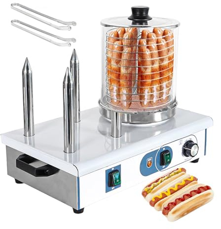 XNYXLPP Macchina per la Cottura di Hot Dog elettrica, griglia per Salsicce, con Temperatura Regolabile, recipiente di Calore Rimovibile, per ristoranti