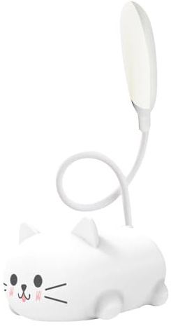 Lampe de lecture de livre – Lampe de lecture de dessin animé, lamp de table LED en forme d'animal de dessin animé, protection des yeux des étudiants, charge USB, mini lampes de bureau, lampes d'étude