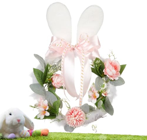 Corone di Pasqua per porta d'ingresso grande | ghirlanda primaverile stagionale artificiale | decorazione della porta corona - per albero finestra portico giardino soggiorno e