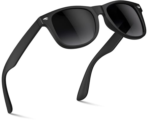 Qoasper Lunettes de Soleil Homme Femme Polarisées Style Vintage Classique, Monture Ultra Légère,Protection UV401, Lunettes de Conduite Haute Définition pour Sport,Pêche,Voyage-2- Noir/Gris Dégradé