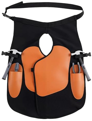 Delantal De Trabajo De Herrero: Correas Ajustables, Diseño Protector Duradero Con Rodilleras | Equipo De Herradura Para Herrador, Delantal De Taller De Carpintero, Ropa De Seguridad Para Limpieza De E
