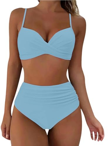 Gyios baddräkt brasiliansk bikini kvinnor magtröja push-up tvådelad badkläder hög midja sommar strand semester