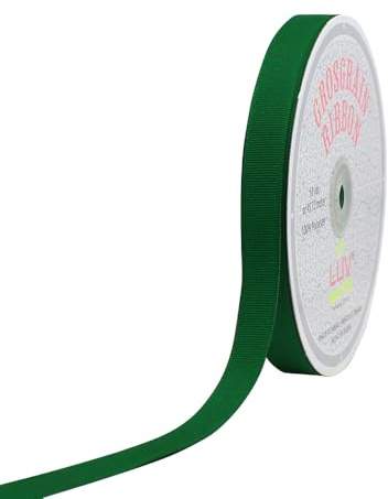 Creative Ideas 50-Yard Solid Grosgrain Ribbon, 5/8-Inch, Emerald Green