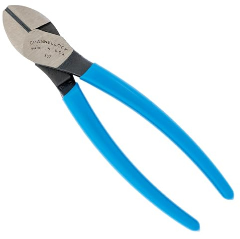 Channellock Diagonal Cutting Plier 337 - Precision Sidecutters, Wirecutters - 7 in