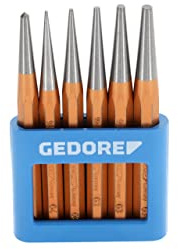 GEDORE drivare sats, 6 delar, set med spinnare i PVC-hållare, härdad, tappad, stål, verktyg, 8753680