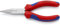 KNIPEX Flachrundzange mit Schneide (Radiozange) mit Mehrkomponenten-Hüllen verchromt 140 mm 25 05 140