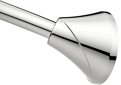 Moen Curved Adjustable Spring Tension No Drill Shower Curtain Rod for Bathroom, Chrome Finish, CSR2172CH