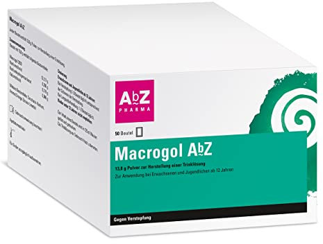 Macrogol AbZ: Hilft sanft bei akuter und chronischer Verstopfung, 50 Dosier-Beutel