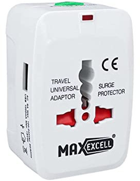 Adattatore da viaggio universale con spina EU UK USA AUS CN, caricatore porta USB 5V 1A