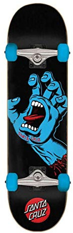 SANTA CRUZ Skateboard, 20,3 x 79,4 cm, Screaming Hand Full, Schwarz