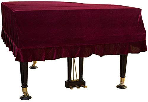 Pevfeciy FlüGel Klavier Abdeckung, Pleuche-Klavierabdeckung Klavierstaubabdeckung Instrumente ZubehöR Dekoration-5 Farben (Ohne Hocker-Abdeckung)