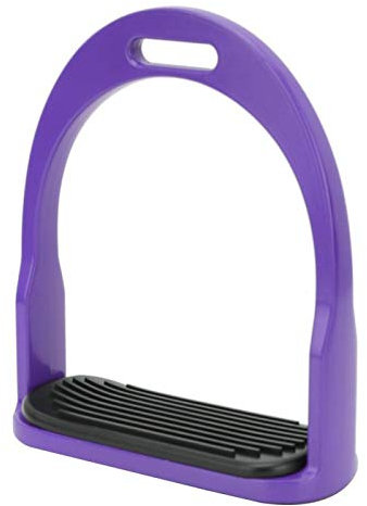 EVTSCAN Pferdesattel, handpoliertes Aluminium Druckguss Sicherheit Kinder Steigbügel Pferdesport Pferdesport Pferdesattel für Kinder(lila)