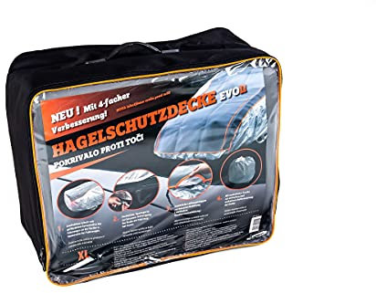 AROBA EVOII Hagelschutz Autoabdeckung (Größe M) - Wetterfeste Hagelschutzplane für PKW mit verstärktem Schaumstoffschutz - Hagelschutzdecke, Hagelschutzgarage, Vollgarage