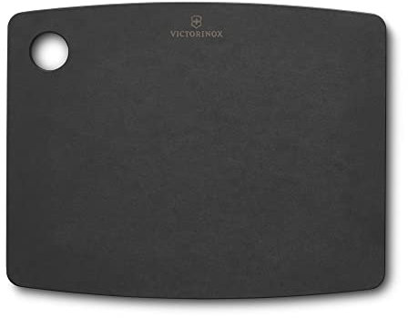 Victorinox Taglieri Cucina, per Alimenti, Ecologico Materiale, Per Carne, Verdure e Formaggio, Resistente, Adatto alla lavastoviglie, S (29.2 x 22.8 x 0.6) Nero
