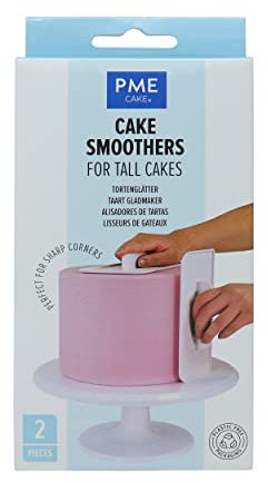 PME SE033 Tortenglätter, 2 Stück, Kunststoff, Weiß