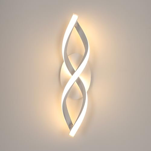 DELIPOP Applique da Parete Interno LED, 16W 1800LM 3000K Luce Bianco Calda Lampada da Parete a LED in Acrilico, Creativo Lampada a Muro Moderna per Camera da Letto, Soggiorno, Corridoio, Scale