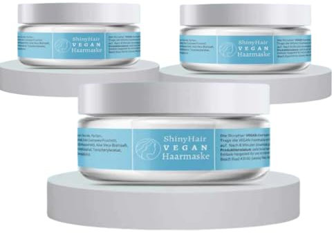 Shiny Hair Haarmaske für sehr trockenes Haar - vegane Haarkur für extrem geschädigtes und blondiertes Haar - Keratin Haarpflege für kaputtes Haar - Conditioner mit anti frizz hair care