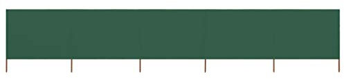 ShGaxin Paravent 5 Panneaux Tissu 600 x 80 cm Vert,Résistant Au Vent Et Aux UV,Brise-Vue pour Balcon,Paravent De Balcon De Jardin