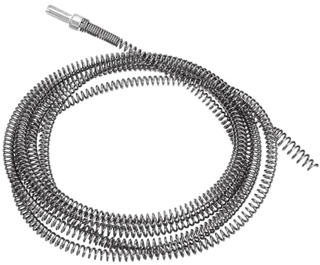 sourcing map Cable de drenaje de 13.12 pies, removedor de obstrucciones de resorte de limpieza de tuberías, limpiador de drenaje flexible de tuberías de serpiente para cocina, fregadero de ducha