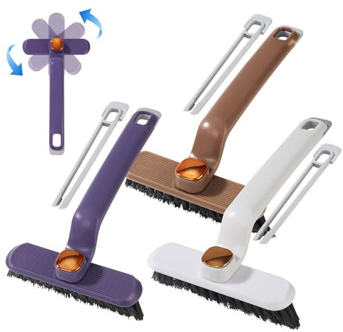4 Pcs Cepillo Limpieza Hogar Multifuncional，Cepillo Limpia Juntas de 360 grados，Cepillo Limpieza Ducha，Para una limpieza profunda de baños, juntas de suelos, ventanas y fregaderos de cocina