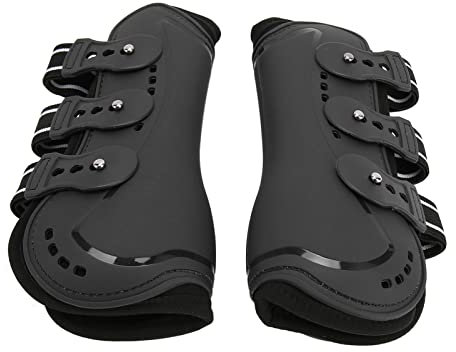 Botas de Pierna Delantera de Caballo, Botas de Absorción de Choque de Resistencia, Absorción Profesional Deportes Ecuestres de Deportes Transpirables para Saltar Al Pie de Eventos o un Espectáculo (M)