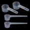 Set of 4 Measuring Spoons, Dosing Spoons Transparent with Scale 5 g and 10 g / 20 ml Scales, Measuring Spoons Gram, Scoop 5 g and 10 g / 20 ml, Dosing Spoon for Baking Cooking Coffee Washing Powder