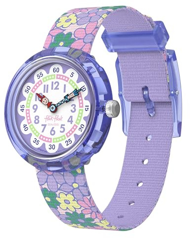 Flik Flak Girl Kids Watch Biosourced Quartz Waterproof Flower Fields