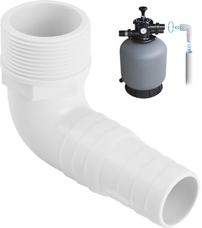 Connecteur De Tuyau De Filtre De Piscine, Connecteur Coudé De 1,5 Pouce, Matériau ABS, Solide Et Durable, Facile à Installer, Adapté Aux Pompes De Piscine Hors Sol, Connecteurs De Tuyau De Piscine De