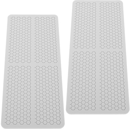 PRETYZOOM Lot de 2 Moules en Silicone Alimentaire en Nid d'Abeille 3D Creux pour Pâtisserie Moules à Bonbons et Fondant Flexibles et Réutilisables pour Décoration de Gâteaux et Cupcakes
