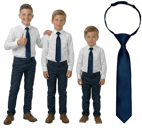DonDon barnslips förknuten & justerbar med klämma i tre längder för småbarn, barn och ungdomar för bröllop, dop & nattvard
