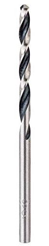 Bosch 1x HSS Spiralbohrer Metal and Wood (für Metall und Holz, Ø 3 mm, Länge 93 mm, Professional Zubehör Bohrer)
