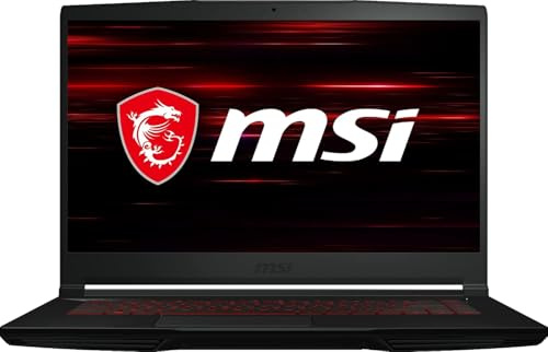 MSI GF63 Slim Gaming Laptop, 15.6 Inch FHD 144Hz, Intel i5-11400H, RTX 3050, 16GB RAM, 512GB NVMe SSD, Windows 11, Aluminum Black