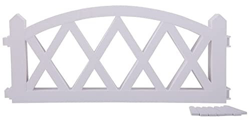 Privacy Screen Staket Trädgårdsstaket - 3 St Utomhus Böjt Rhombus Staket, Skyddsräcke Trädgårdsdekoration Trädgårdsstaket, Balkong Djurstaket, Storlek: 57 * 26cm, Vit (Size : 9pcs)