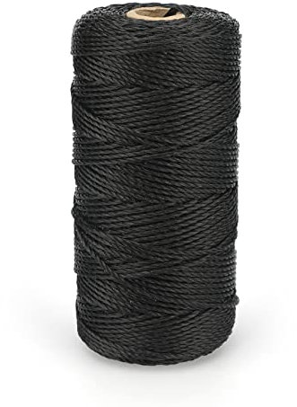 G2PLUS 130M Schwarz Nylonschnur,Schnur 2mm Nylon Seil,Garten Kordel Bastelschnur Wetterfest Reißfeste Schnur zum Gärtnern,Stützen von Pflanzen,Camping Handwerk Bastel