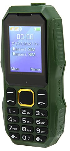 Teléfono Móvil para Personas Mayores, Teléfono Móvil con Pantalla de 1,8 Pulgadas y Botones Grandes, Batería de 5800 MAh, Red 2G, Multilenguaje para Uso Diario (Verde)