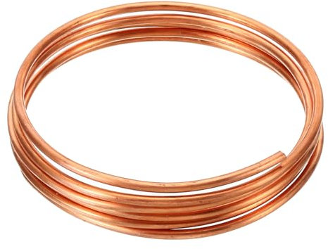 PATIKIL 99,9% weicher Kupferdraht, 1 Stück 10 Gauge/2,5 mm Durchmesser 1,2 m Spule reiner Kupfer-Basteldraht für Schmuckherstellung, Perlen und Gartenpflanzen