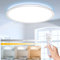 Wholede 36W 3800LM Led Deckenleuchte Flach, Deckenlampe Rund Dimmbar mit Infrarot-Fernbedienung, 3000-6500K Ultra Dünn Lampe für Küche Wohnzimmer Flur Schlafzimmer Badezimmer, Ø38.5cm Weiß