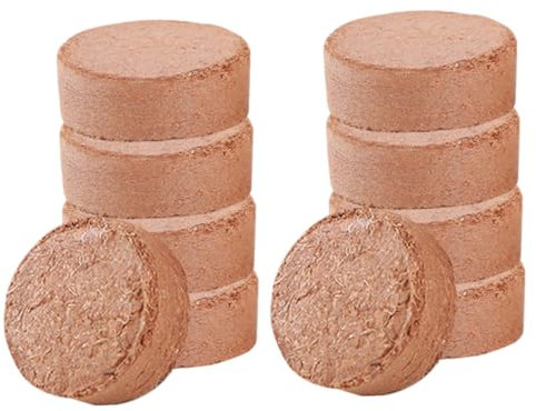 PHENOFICE 60 Piezas Bloque de vivero Suelo nutritivo de vivero Tierra para macetas Tierra de Cactus para Plantas de Interior. trasplante de Suelo Bloque de nutrientes turba cascara de