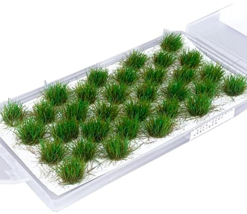 Static Grass Modelo Árbol Césped Mechones de Hierba Tuft, 32 PCS Modelo de Césped Modelo Árbol Césped Plantas Modelo Fabricación Césped Estático Mechones para la Decoración DIY del Terreno Paisajes