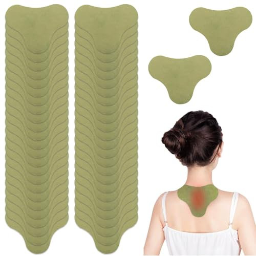 Kryzulax Parche para Aliviar el Dolor,50 Piezas Parche de Ajenjo,Parches de Calor Moxibustión, alivio del dolor de rodilla, dolor de espalda, articulaciones(Neck)