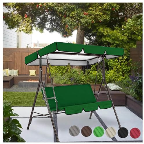 Tela Oxford Recubierta De Plata 600D Toldo Balancin De Jardin Resistente ai Viento Y ai Desgarro Piezas De Repuesto para Toldos,green-190 * 132 * 15cm