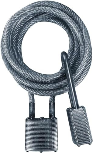 Cooler Steel Cable Commando Lock 8 ft Steel Coated Cable Lock -2 Military Grade Weatherproof Padlocks, Keyed Alike, for Coolers, Bikes, Boats, Guns and More