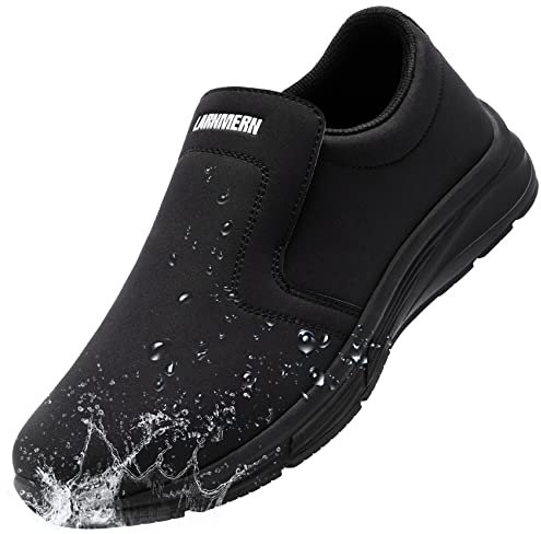 LARNMERN Kochschuhe rutschfeste Schuhe Herren Küche Arbeitsschuhe Wasserfeste Koch Slippers Schuhe Männer Loafers Berufsschuhe Non-Slip Chef OHNE-Stahlkappe,38EU