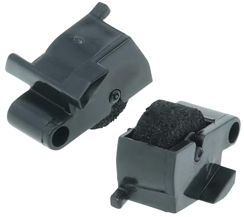 vhbw 2x nastro inchiostrato compatibile con Sharp SPR78P, NR78P calcolatrice registratore di cassa - Rullo inchiostratore nero